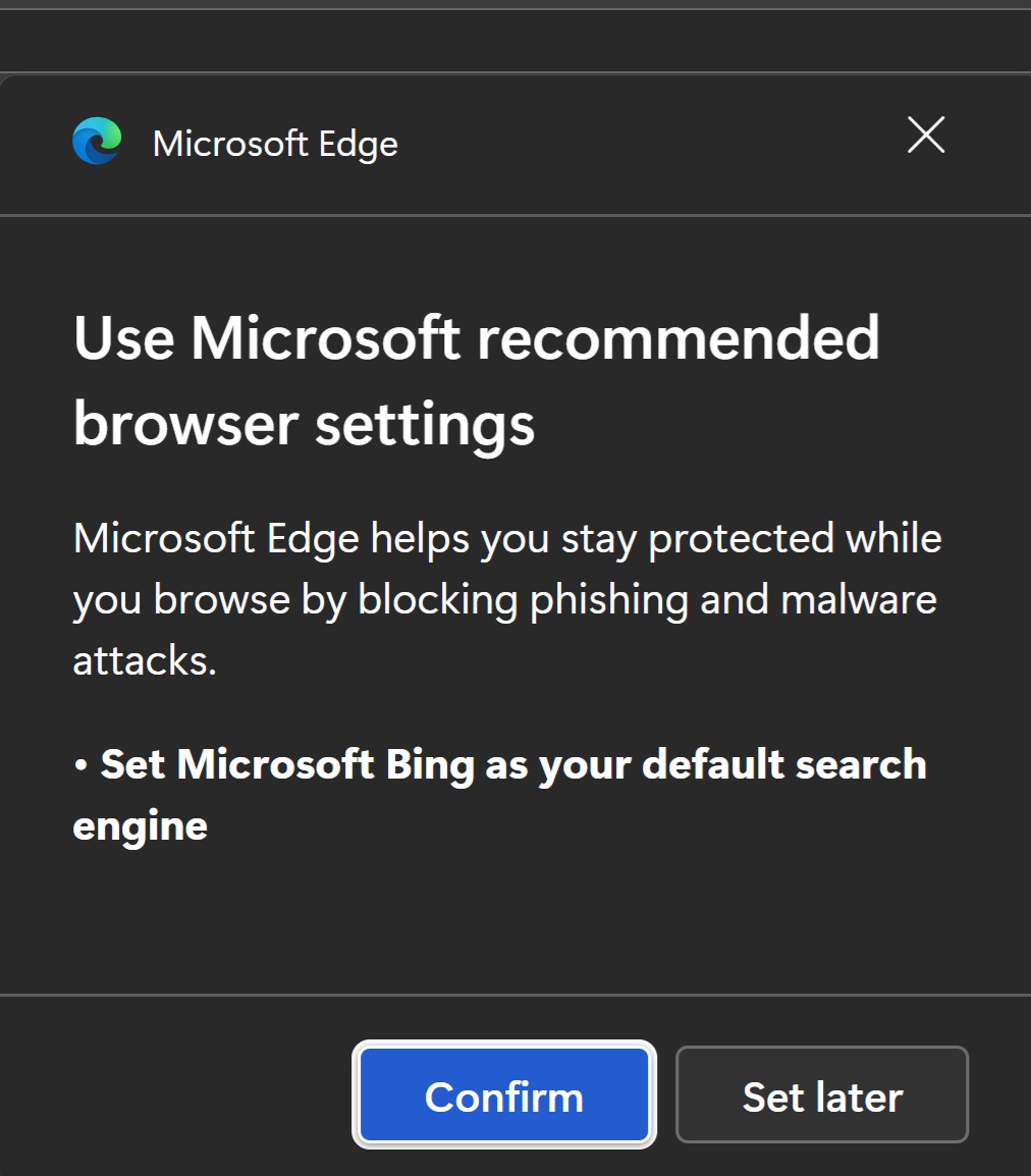 天顺娱乐官方:代码显示微软正为 Win11 引入新版推荐使用 Edge 浏览器弹窗广告